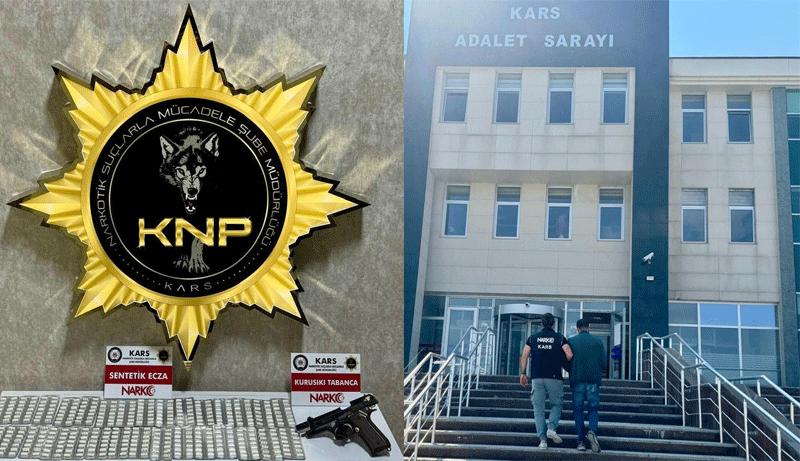 Kars’ta 432 adet sentetik hap ele geçirildi