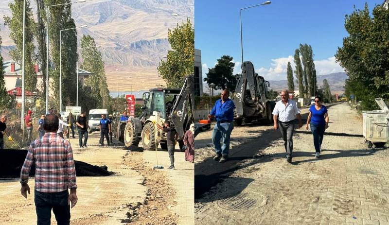 Kağızman’da bozulan yollar yapılıyor