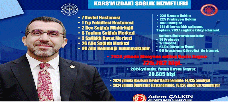 Çalkın, "Kars'ta da sağlıkta dev adımlar atıyoruz"