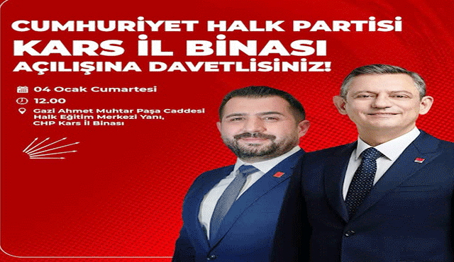 CHP Lideri Özgür Özel Kars’a geliyor