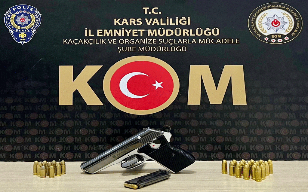 Kars ve Arpaçay’da ruhsatsız silahlar ele geçirildi