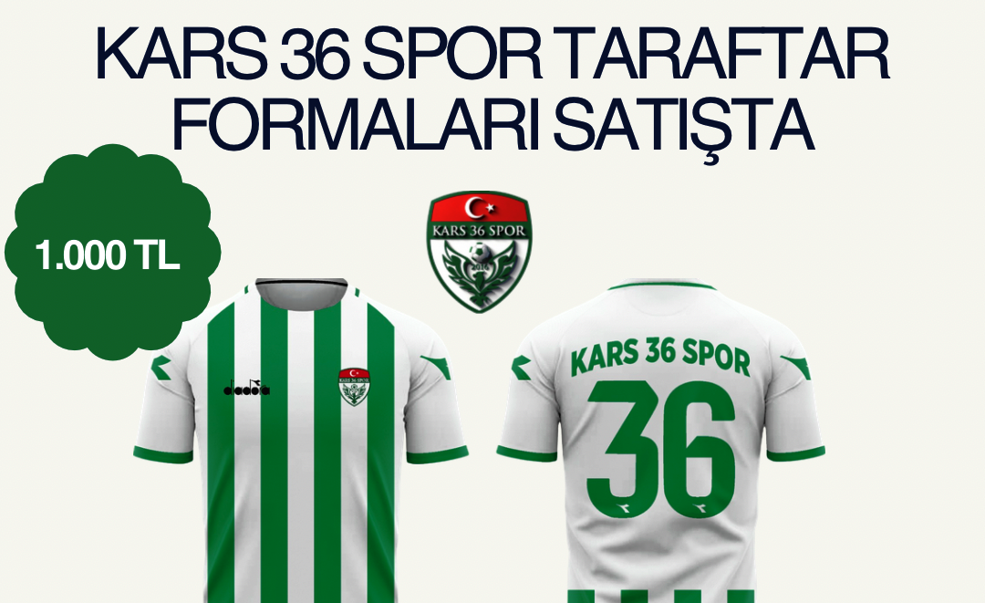 Kars 36 Spor’un taraftar forması satışta