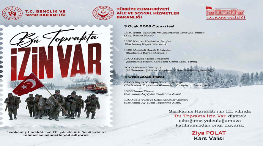 Sarıkamış Şehitlerini anma etkinlikleri başlıyor