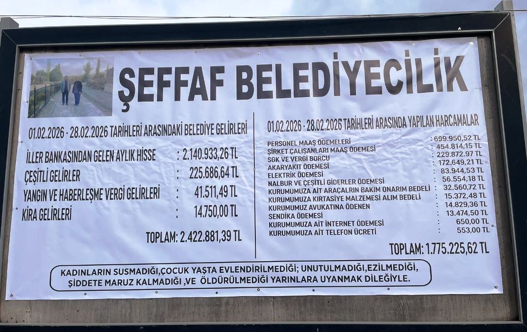 Digor Belediyesi gelir-gider tablosunu paylaştı