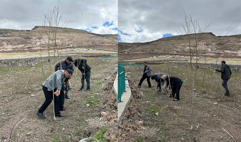 Digor’da fidanlar toprakla buluşuyor