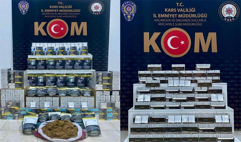 Kars'ta kaçak tütün operasyonu