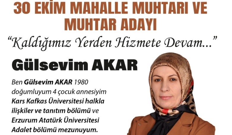 Gülsevim Akar “Kaldığımız yerden devam edeceğiz”