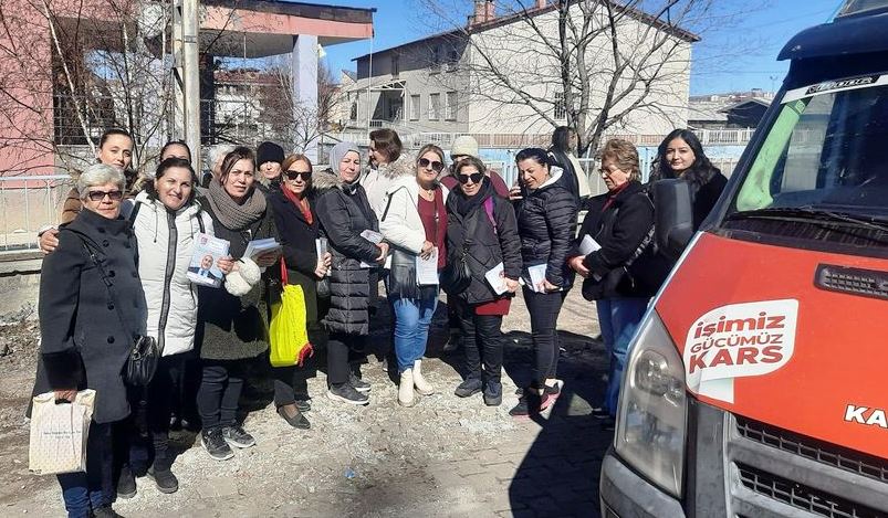 CHP KARS KADIN KOLLARI BAŞKANLIĞI SAHADA