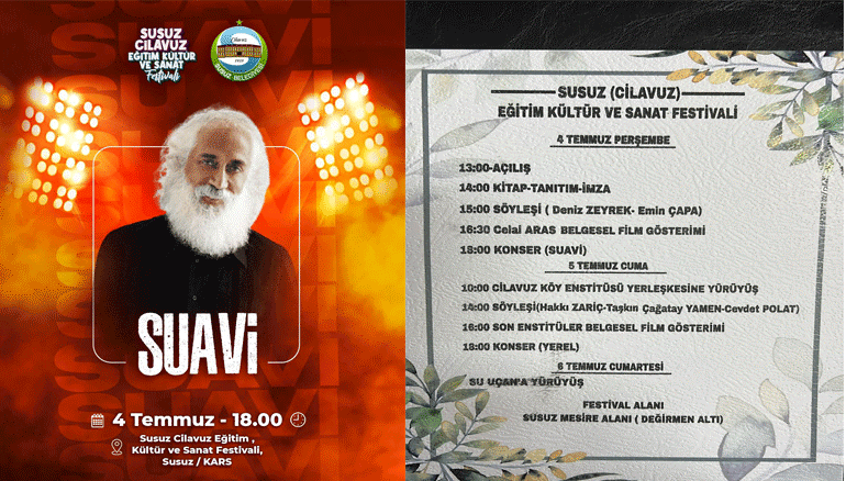 Susuz festivale hazır!