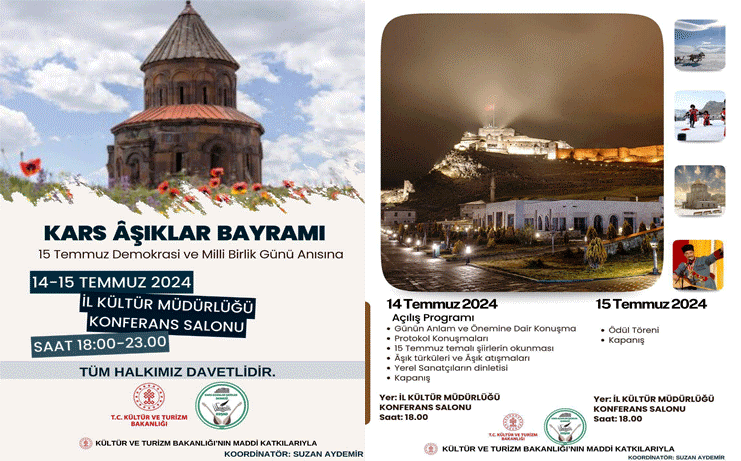 Kars’ta 15 Temmuz Temalı Âşıklar Bayramı düzenlenecek